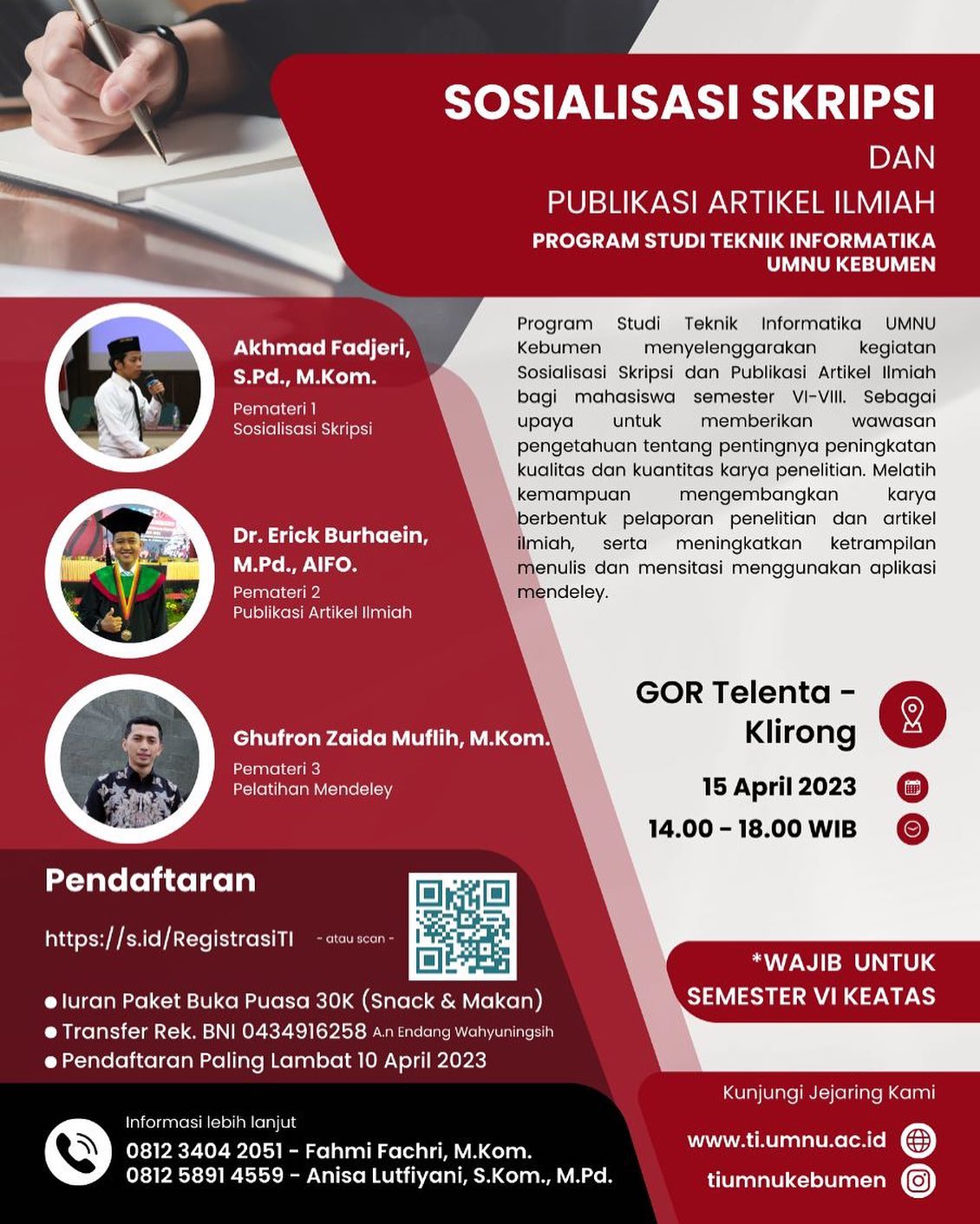 Dari Skripsi hingga Publikasi Ilmiah, UMNU Kebumen Perkuat Kesiapan Akademik Mahasiswa
